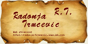 Radonja Trmčević vizit kartica